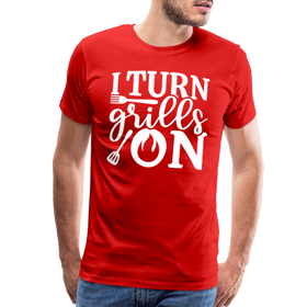I Turn Grills On Funny BBQ Grilling Men's Premium T-Shirt