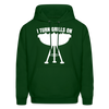 I Turn Grills On Funny BBQ Grilling Men's Hoodie - forest green