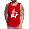 I'd Smoke That Funny BBQ Men's Premium Tank - red