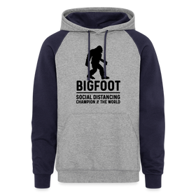 Bigfoot Social Distancing Champion of the World Colorblock Hoodie