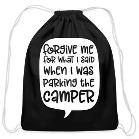 Forgive Me Parking Camper Funny Cotton Drawstring Bag