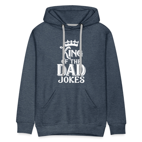 King of the Dad Jokes Men’s Premium Hoodie - heather denim