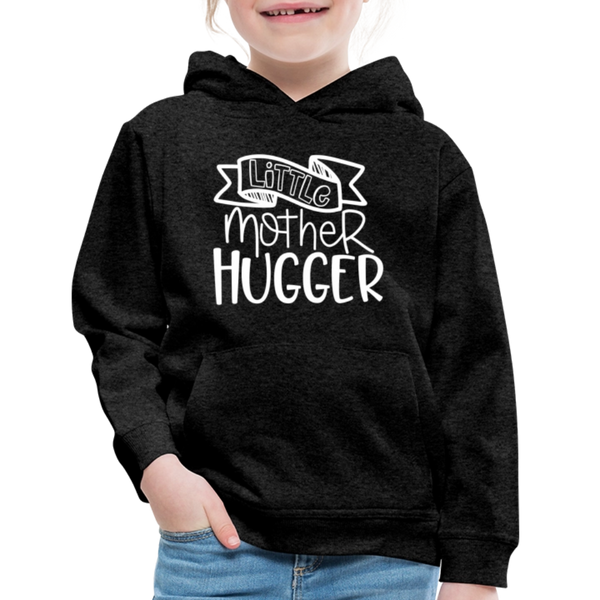 Little Mother Hugger Funny Kids‘ Premium Hoodie - charcoal grey