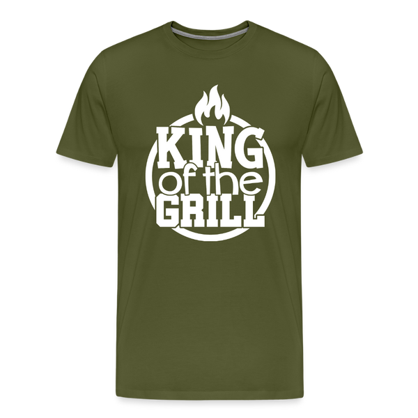 King of the Grill Father's Day BBQ Men's Premium T-Shirt - olive green
