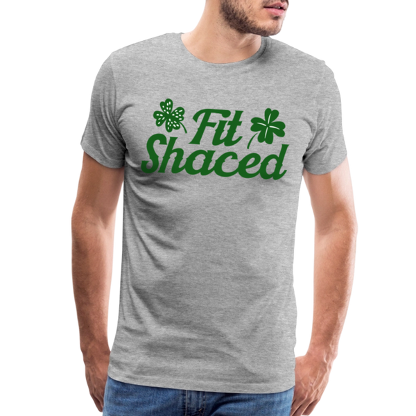 Funny Fit Shaced Drunk St. Patricks Men's Premium T-Shirt - heather gray