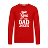 King of the Dad Jokes Men's Premium Long Sleeve T-Shirt - red