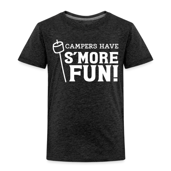 Camper's Have S'More Fun! Funny Camping Toddler Premium T-Shirt - charcoal grey
