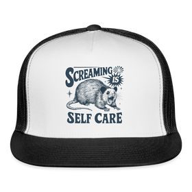 Screaming is Self Care Possum Funny Trucker Hat