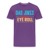 Dad Jokes are How Eye Roll Men's Premium T-Shirt - purple
