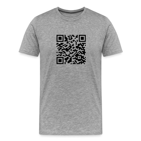 Rick Astley - Rick Roll QR Code Men's Premium T-Shirt - heather gray