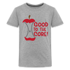 Good to the Core! Apple Food Pun Kids' Premium T-Shirt - heather gray