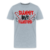Sweet But Twisted Candy Cane Men's Premium T-Shirt - heather ice blue