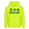 Funny Fit Shaced Drunk St. Patricks Men's Hoodie - safety green