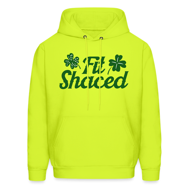 Funny Fit Shaced Drunk St. Patricks Men's Hoodie - safety green
