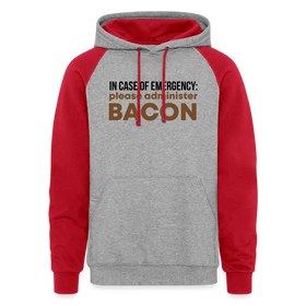 In Case of Emergency Please Administer Bacon Colorblock Hoodie