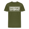 Bad Puns That's How I Roll Premium T-Shirt - olive green