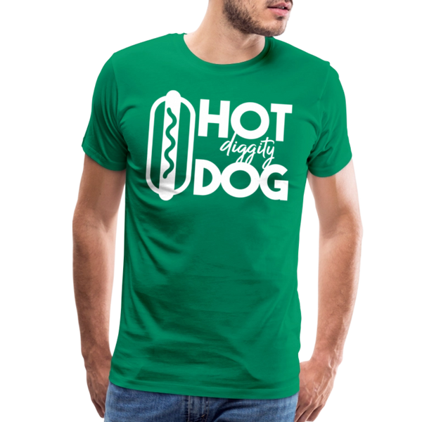 Hot Diggity Dog Funny Grilling Men's Premium T-Shirt - kelly green