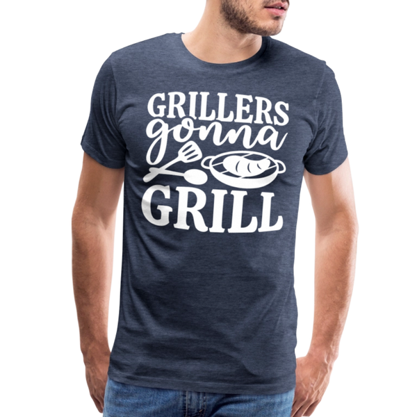 Grillers Gonna Grill BBQ Men's Premium T-Shirt - heather blue