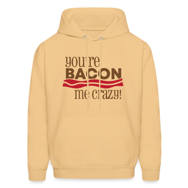 You're Bacon Me Crazy Heavy Blend Adult Hoodie - light gold 