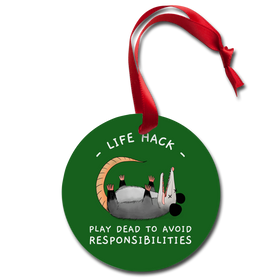 Opossum Life Hack Funny Holiday Ornament