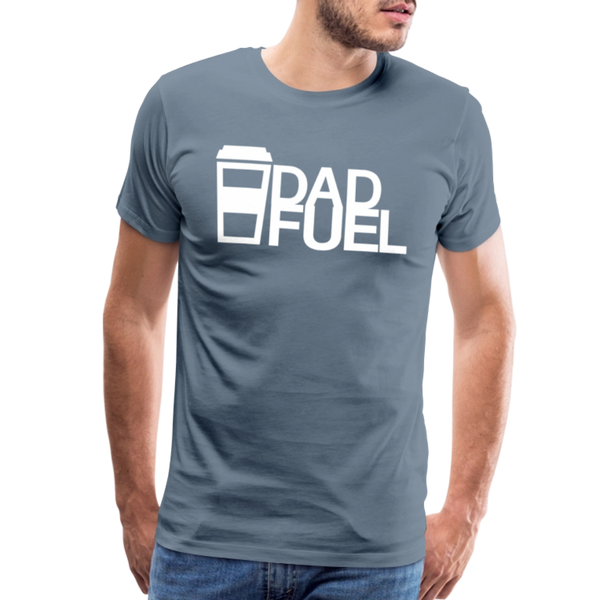 Dad Fuel Funny Coffee Men's Premium T-Shirt - steel blue