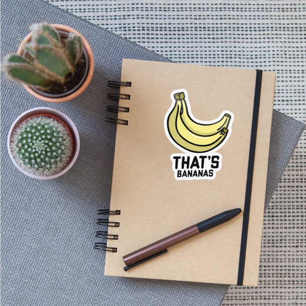 Cute That's Bananas Sticker - white glossy