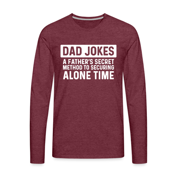Funny Dad Joke Men's Premium Long Sleeve T-Shirt - heather burgundy