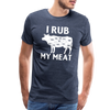 I Rub My Meat BBQ Cow Men's Premium T-Shirt