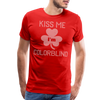 Kiss Me I'm Colorblind Funny St. Pat's Men's Premium T-Shirt - red