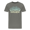 All of the Good Science Puns ARGON Nerd Men's Premium T-Shirt - asphalt gray