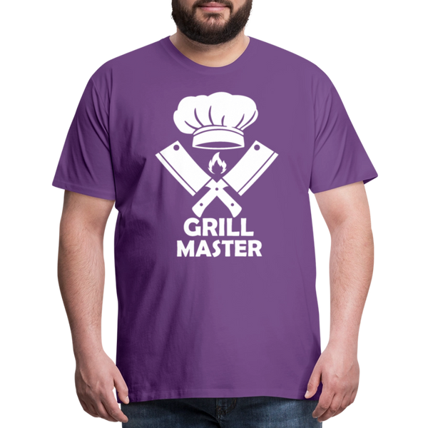 Grill Master BBQ Men's Premium T-Shirt - purple