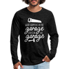 What Happens in the Garage Stays in the Garage Men's Premium Long Sleeve T-Shirt - charcoal grey