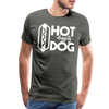 Hot Diggity Dog Funny Grilling Men's Premium T-Shirt - asphalt gray
