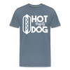 Hot Diggity Dog Funny Grilling Men's Premium T-Shirt - steel blue