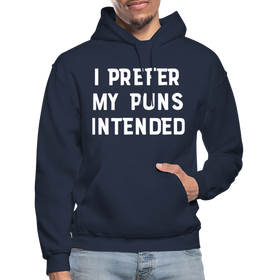 I Prefer My Puns Intended Gildan Heavy Blend Adult Hoodie