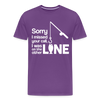 Sorry I Missed Your Call, I was on the Other Line Funny Fishing Men's Premium T-Shirt - purple