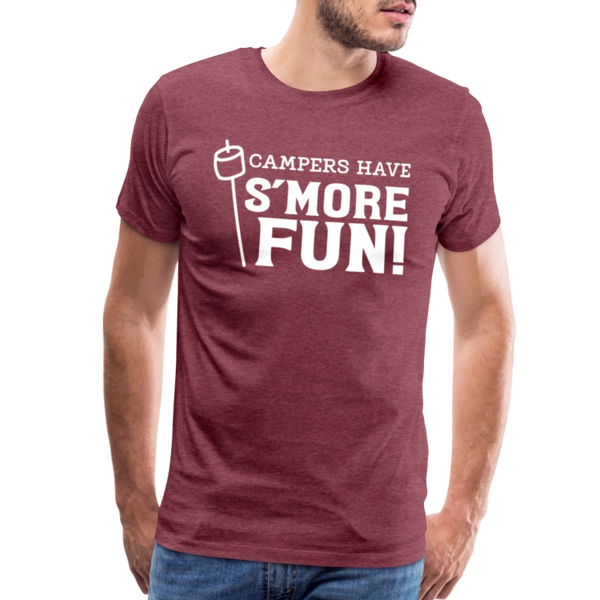 Camper's Have S'More Fun! Funny Camping Men's Premium T-Shirt - heather burgundy