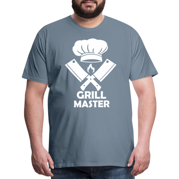 Grill Master BBQ Men's Premium T-Shirt - steel blue