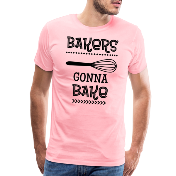 Bakers Gonna Bake Funny Cooking Men's Premium T-Shirt - pink