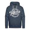 Inhale Tacos Exhale Negativity Men’s Premium Hoodie - heather denim