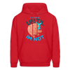 Funny Hippo I'm Calm Until I'm Not Men's Hoodie - red