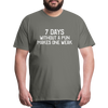 7 Days Without a Pun Makes One Weak Men's Premium T-Shirt - asphalt gray