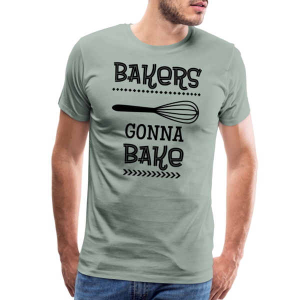 Bakers Gonna Bake Funny Cooking Men's Premium T-Shirt - steel green