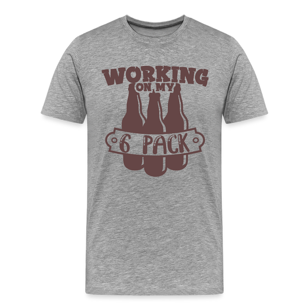 Working on my 6 Pack Men's Premium T-Shirt - heather gray