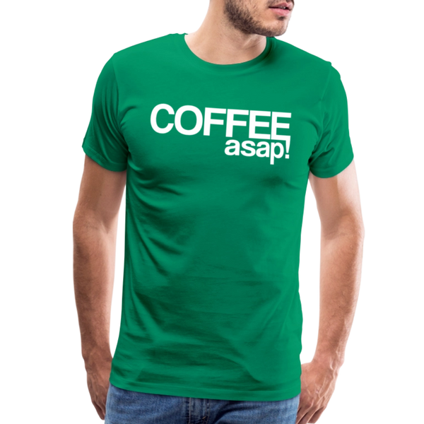 Funny Coffee ASAP! Men's Premium T-Shirt - kelly green
