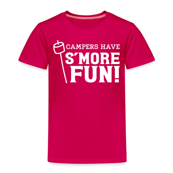 Camper's Have S'More Fun! Funny Camping Toddler Premium T-Shirt - dark pink