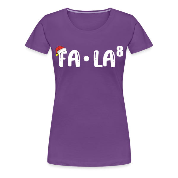 Fa-La Funny Christmas Women’s Premium T-Shirt - purple