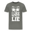 I Like Pig Butts and I Cannot Lie Funny BBQ Men's Premium T-Shirt - asphalt gray