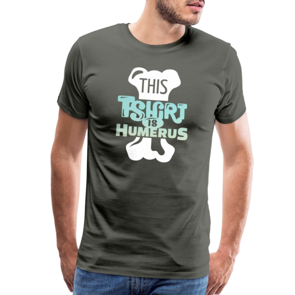 This T-Shirt is Humerus Funny Pun Men's Premium T-Shirt - asphalt gray