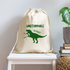 Unstoppable T-Rex Dinosaur Cotton Drawstring Bag